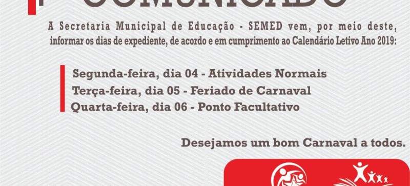 Atenção servidores da SEMED de Governador Nunes Freire