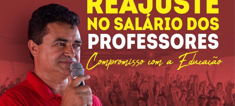 Prefeito de Junco do Maranhão anuncia 12, 84% de reajuste no salário de professores