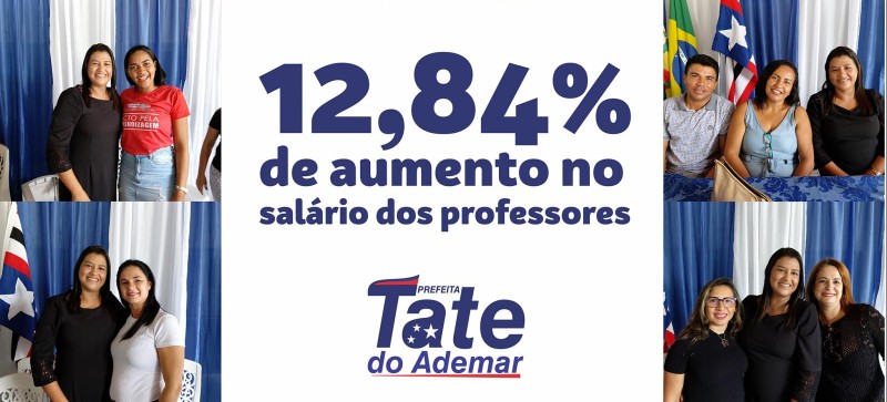 Tate do Ademar garante 12,84% de aumento no salário dos professores