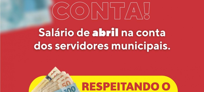 Em Junco do Maranhão o salário de abril de todos os servidores públicos está na conta