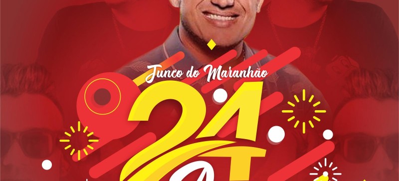 Junior Vianna está chegando para animar os 24 anos de Junco do Maranhão
