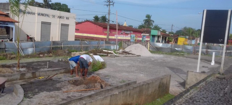 Prefeitura retoma obra e mais uma praça será inaugurada em Junco do Maranhão