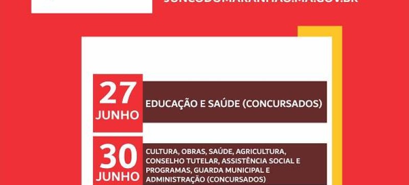 Atenção servidores públicos de Junco do Maranhão, o pagamento de junho inicia neste sábado, 27