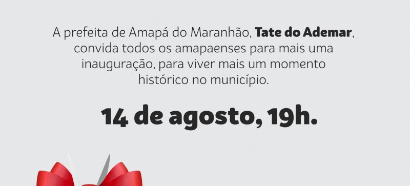 Prefeitura de Amapá do Maranhão vai inaugurar uma praça nesta sexta, 14