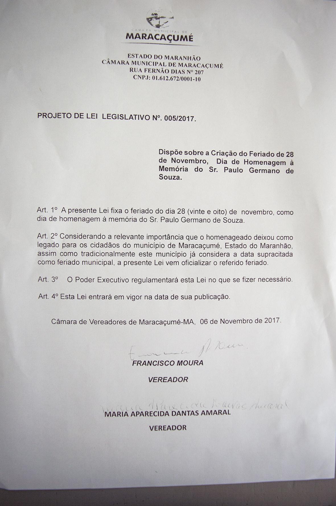 Agora é lei! Feriado Municipal em memória ao ex-prefeito Paulão