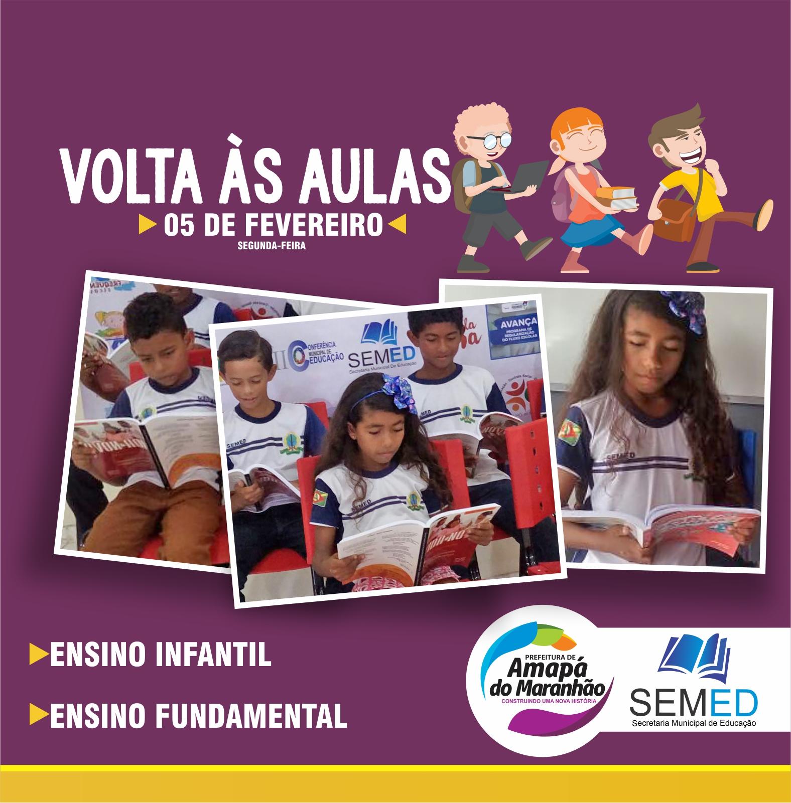Em Amapá do Maranhão alunos da Rede Municipal de Ensino voltam às aulas segunda, 05