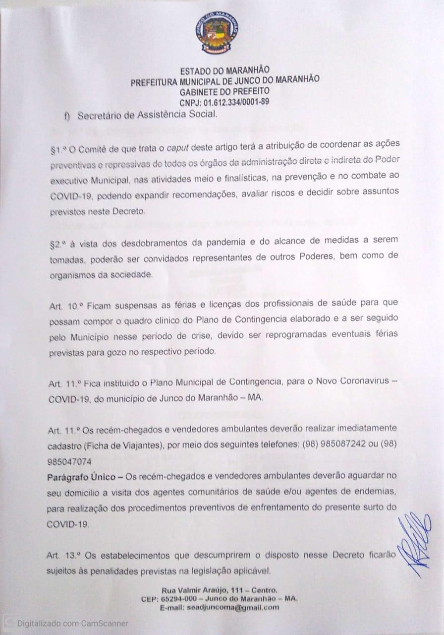 Mídia marrom tenta diminuir as ações já realizadas pela Prefeitura de Junco para o enfrentamento do novo coronavírus