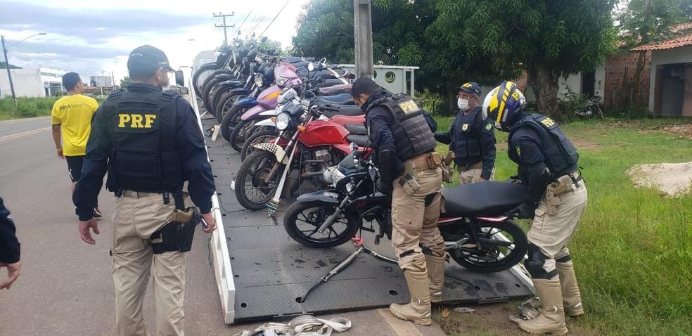 Operação da Polícia Rodoviária apreende 82 motocicletas no MA