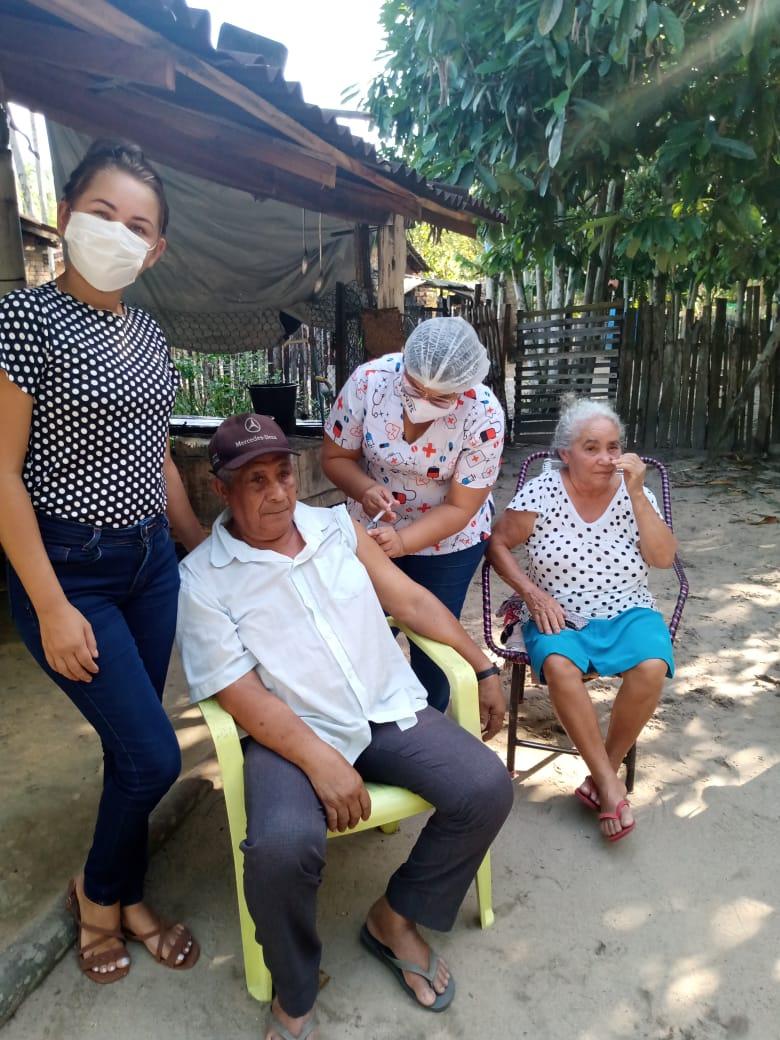 Idosos de Junco do Maranhão recebem dose da vacina contra a covid-19